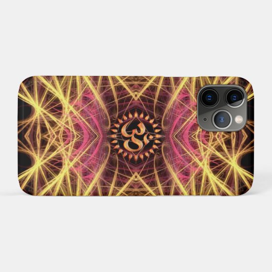 Golden Geometry Threads OM-symbool Case-Mate iPhone Case (Achterkant (horizontaal))