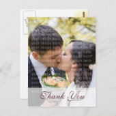 Golden Gerbera trouwfoto dank u Briefkaart (Voorkant / Achterkant)