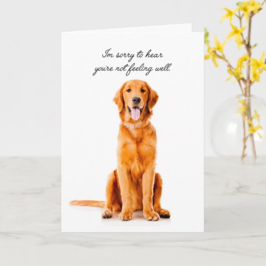 Golden Get Well Kaart (Gele Bloem)