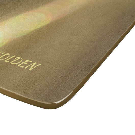 Golden Ggloed  Glass Snijplank (Hoek)