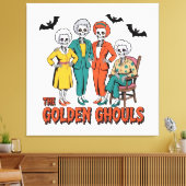 Golden Ghouls Meisjes Halloween Canvas Afdruk (Insitu (Woonkamer))