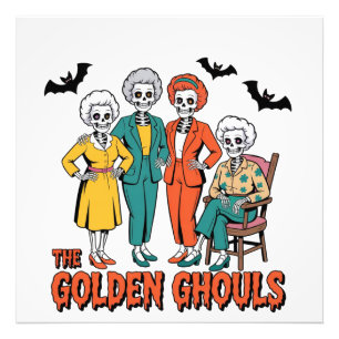 Golden Ghouls Meisjes Halloween Foto Afdruk