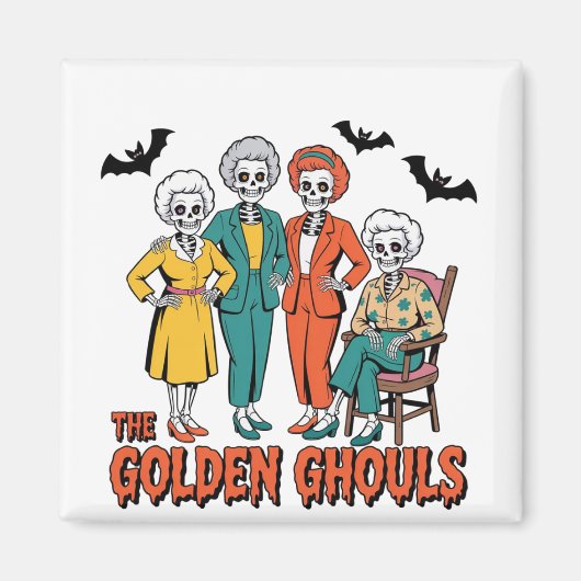 Golden Ghouls Meisjes Halloween Magneet (Voorkant)