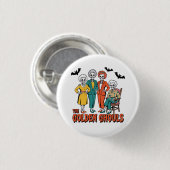 Golden Ghouls Meisjes Halloween Ronde Button 3,2 Cm (Voorkant /achterkant)