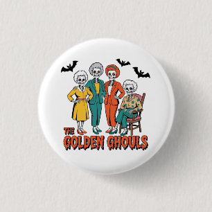 Golden Ghouls Meisjes Halloween Ronde Button 3,2 Cm