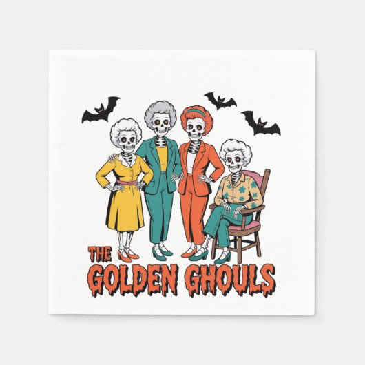Golden Ghouls Meisjes Halloween Servet (Voorkant)