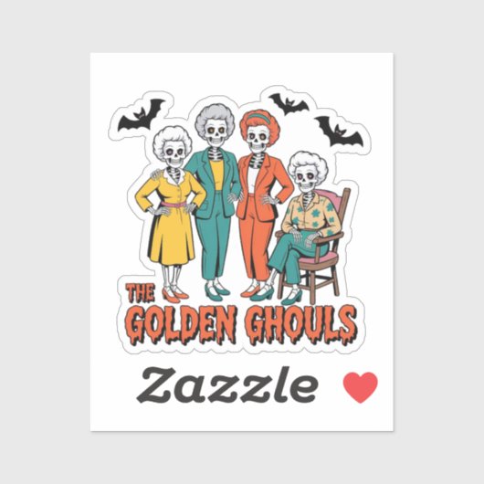 Golden Ghouls Meisjes Halloween Sticker (Vel)