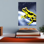Golden gif in de sneeuw | AI Art Poster