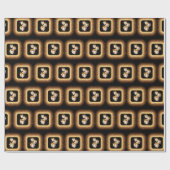 "Golden Gift" Kerstthema Cadeaupapier (Vlak)