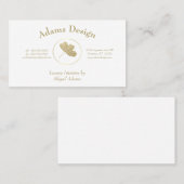 Golden Gingko Leaf Design Spa Yoga Beauty Visitekaartje (Voorkant / Achterkant)