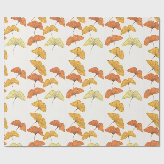 Golden Ginkgo Cadeaupapier (Vlak)