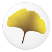 Golden Ginko knob Keramische Knop (Voorkant)