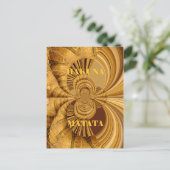 Golden Giraffe Art Print Briefkaart (Staand voorkant)