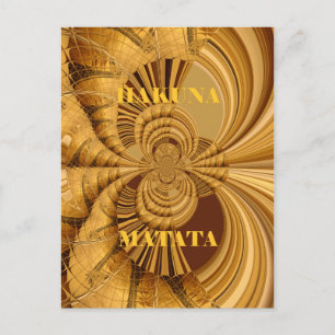 Golden Giraffe Art Print Briefkaart