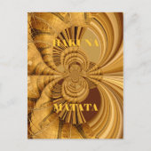 Golden Giraffe Art Print Briefkaart (Voorkant)