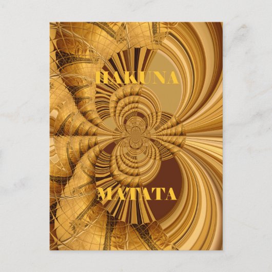 Golden Giraffe Art Print Briefkaart (Voorkant)