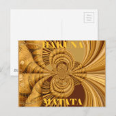 Golden Giraffe Art Print Briefkaart (Voorkant / Achterkant)
