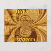 Golden Giraffe Art Print Briefkaart (Voorkant)