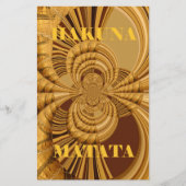 Golden Giraffe Art Print Briefpapier (Voorkant)