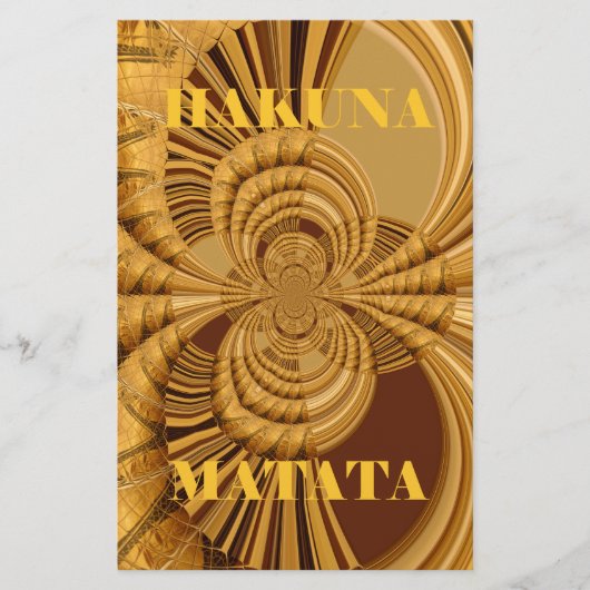 Golden Giraffe Art Print Briefpapier (Voorkant)