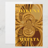 Golden Giraffe Art Print Briefpapier (Voorkant / Achterkant)