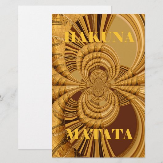 Golden Giraffe Art Print Briefpapier (Voorkant / Achterkant)