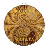 Golden Giraffe Art Print Dartbord (Voorkant)