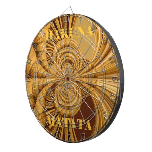 Golden Giraffe Art Print Dartbord (Voorkant Rechts)