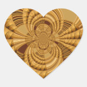 Golden Giraffe Art Print Hart Sticker (Voorkant)