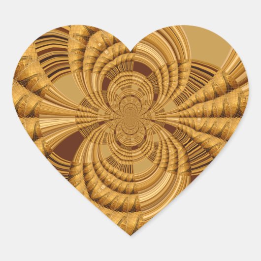 Golden Giraffe Art Print Hart Sticker (Voorkant)