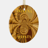 Golden Giraffe Art Print Keramisch Ornament (Rechts)