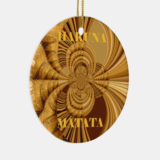 Golden Giraffe Art Print Keramisch Ornament (Rechts)