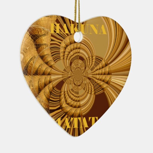 Golden Giraffe Art Print Keramisch Ornament (Rechts)