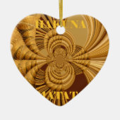 Golden Giraffe Art Print Keramisch Ornament (Voorkant)