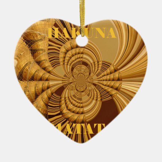 Golden Giraffe Art Print Keramisch Ornament (Voorkant)