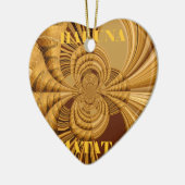 Golden Giraffe Art Print Keramisch Ornament (Links)