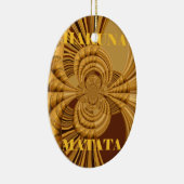 Golden Giraffe Art Print Keramisch Ornament (Rechts)