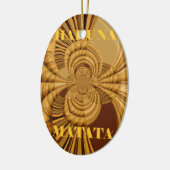 Golden Giraffe Art Print Keramisch Ornament (Links)