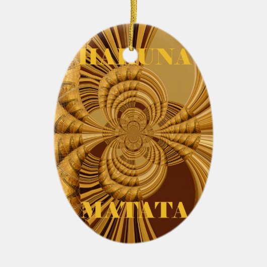 Golden Giraffe Art Print Keramisch Ornament (Voorkant)