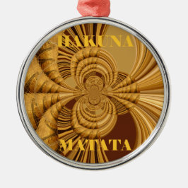 Golden Giraffe Art Print Metalen Ornament