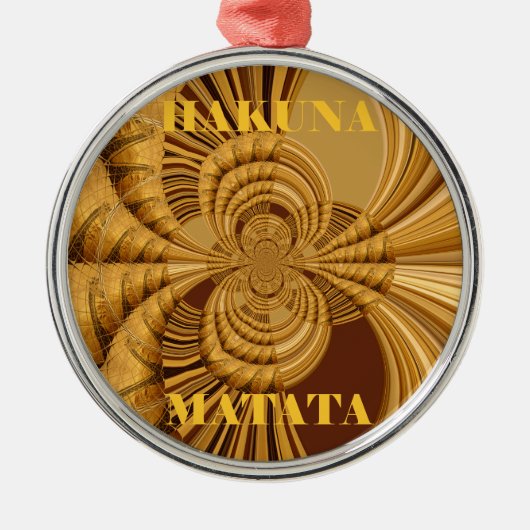 Golden Giraffe Art Print Metalen Ornament (Voorkant)