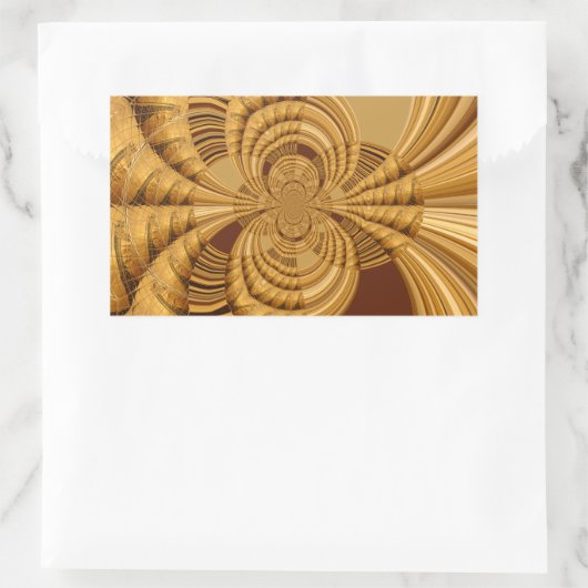 Golden Giraffe Art Print Rechthoekige Sticker (Tas)