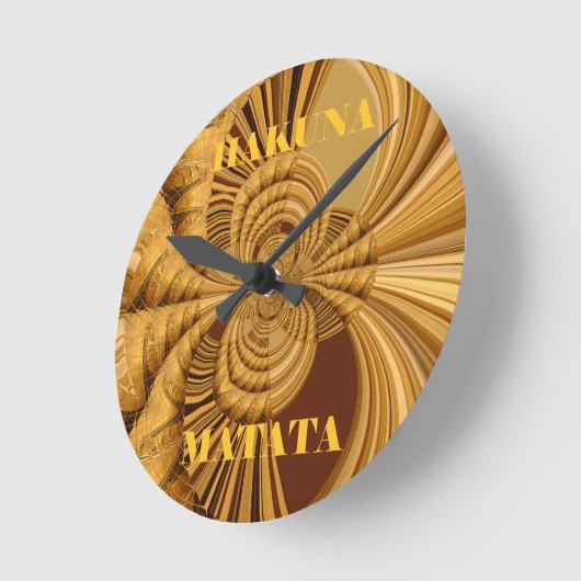 Golden Giraffe Art Print Ronde Klok (Hoek)