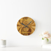 Golden Giraffe Art Print Ronde Klok (Huis)