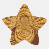 Golden Giraffe Art Print Ster Sticker (Voorkant)