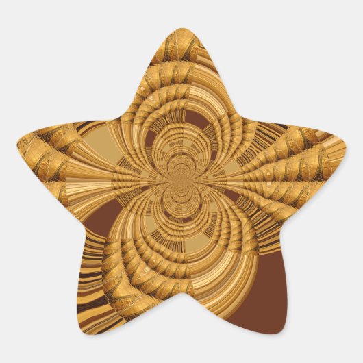 Golden Giraffe Art Print Ster Sticker (Voorkant)