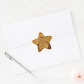 Golden Giraffe Art Print Ster Sticker (Envelop)