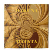 Golden Giraffe Art Print Tegeltje (Voorkant)