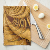 Golden Giraffe Art Print Theedoek (Quarter Fold)