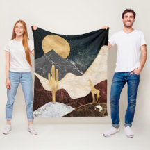 Golden Giraffe Desert Landscape & Marble Mountain